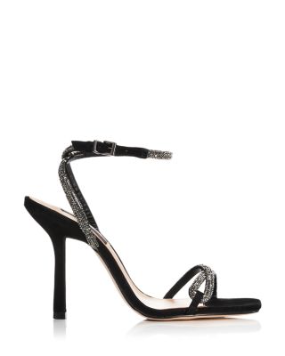 black designer heels