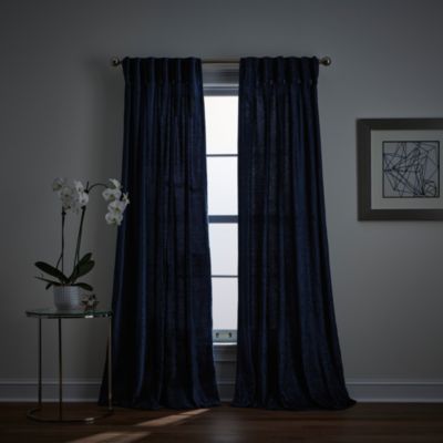 Classic Chenille 84&amp;quot; x 32&amp;quot; Inverted Pleat With Button Curtain Panel, Pair