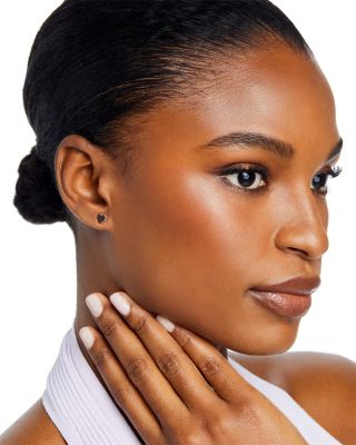 14K Gold Medium Heart Stud Earrings 