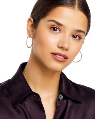 Diamond Inside Out Hoop Earrings in 14K Yellow Gold, 2.0 tcw&nbsp;- Exclusive