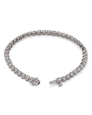 Certified Certified Diamond Tennis Bracelet in 14K White Gold, 6.0 tcw