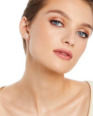 Akoya Cultured Pearl Stud Earrings in 14K Yellow Gold 