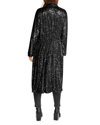 sequin black coat