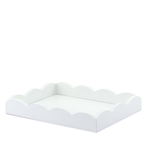Addison Ross Small Lacquered Scalloped Tray In White
