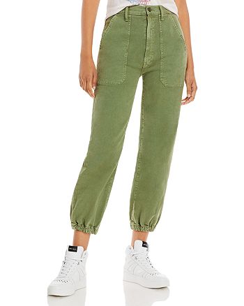 MOTHER The Wrapper Patch Springy Jeans in Army | Bloomingdale's