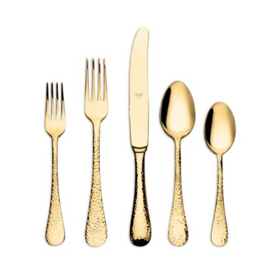 PVD Titanium Coated Flatware 5-Piece Place Setting