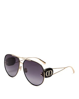 dior 62mm triangular aviator sunglasses