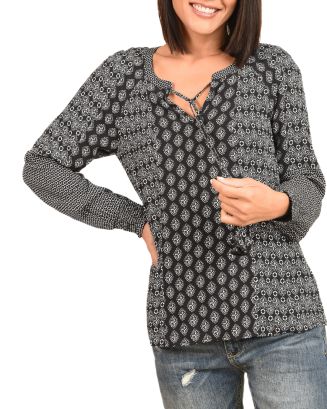 Daniel Rainn Patchwork Peasant Top | Bloomingdale's