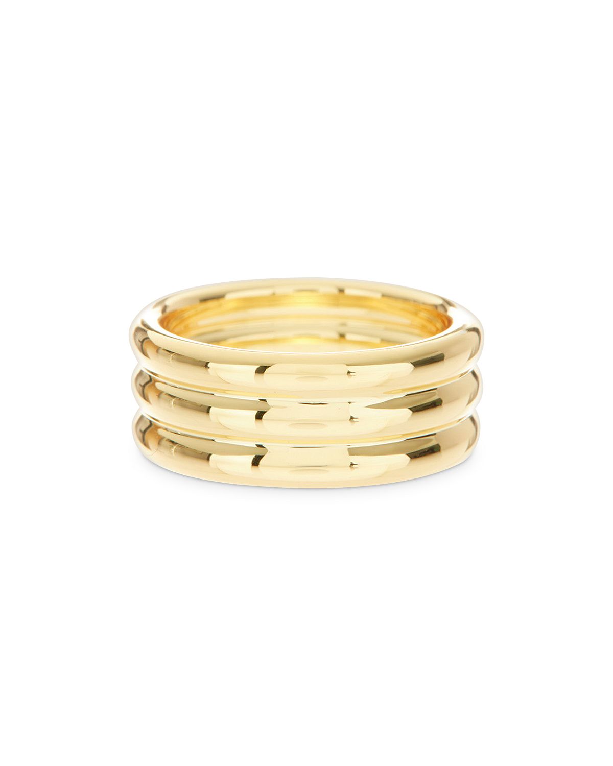 Photo 1 of SIZE  5 Ridged Band Ring Gold Tone