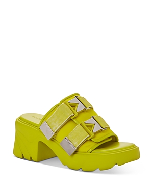 Bottega Veneta Women's Lime Flash Bomber Open-toe Leather Sandals In Kiwi