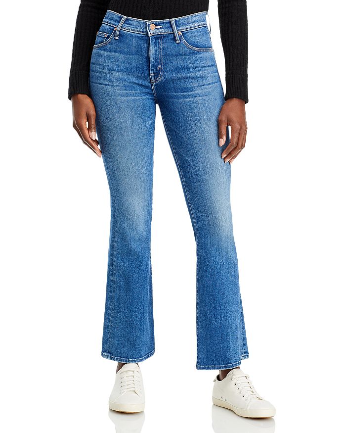 MOTHER THE WEEKENDER MID RISE FLARED JEANS