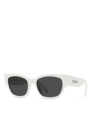 Celine Women's Rectangular Sunglasses, 54mm In Ivory/smoke