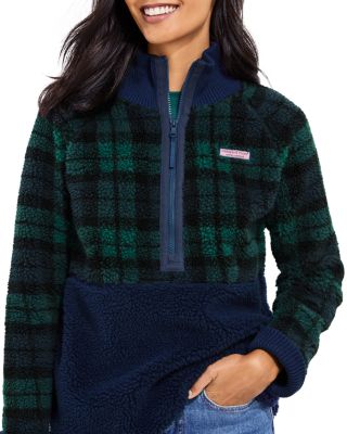 womens sherpa half zip pullover