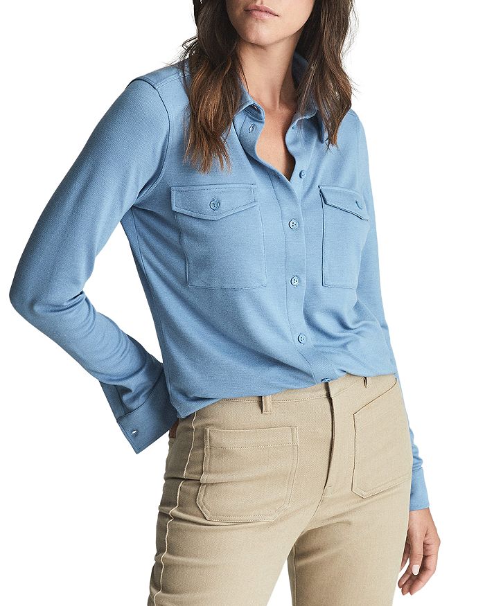 REISS Sasha Jersey Shirt Bloomingdale s