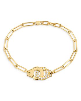 Dinh Van - 18K Yellow Gold Menottes Diamond Chain Bracelet
