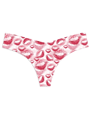 Commando Lip-print Thong Panties In Lipstick