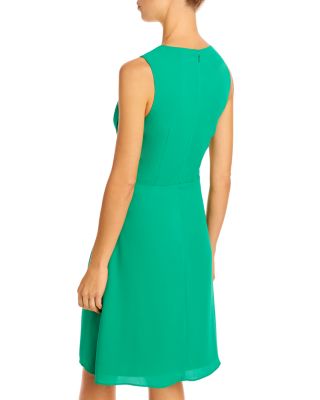 green emerald velvet dress Green Square Neck Empire Waist Dress