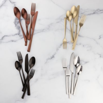 Marlise Champagne Satin 20 Piece Flatware Set 