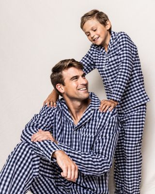 Family Matching Navy Gingham Pajamas