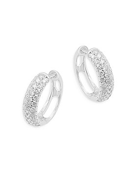 Bloomingdale's - Diamond Hoop Earrings in 14K White Gold, 1.50 ct. t.w. - 100% Exclusive