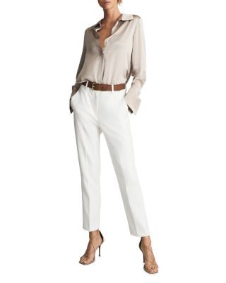 Hailey Button Front Silk Shirt