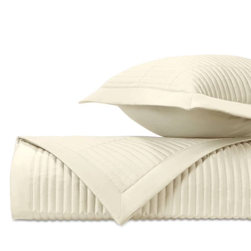 Shop Home Treasures Channel Euro Quilted Sham, Pair In Ivory