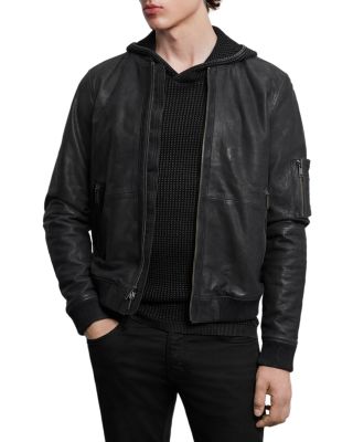 John Varvatos Star USA Rodney Slim Fit Leather Flight Jacket Bloomingdale s