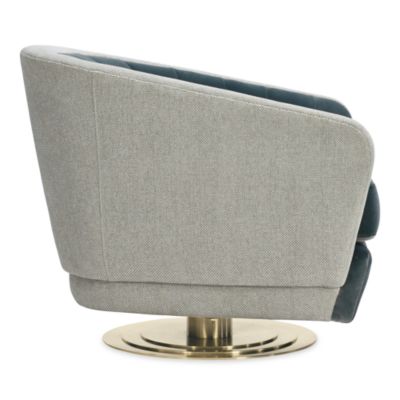 Concentric Fabric Swivel Chair