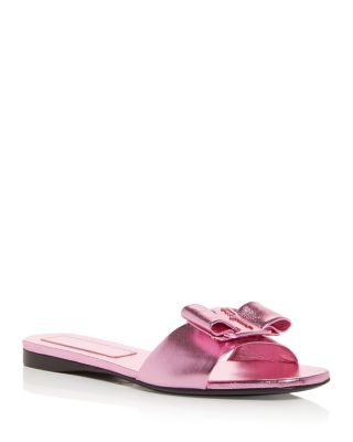 salvatore ferragamo pink slides