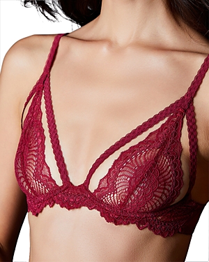 Journelle Natalia Strappy Lace Bra In Bordeaux
