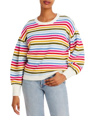 AQUA - Multicolored Striped Sweater - 100% Exclusive