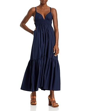 Shop A.l.c Rhodes Cotton Maxi Dress In Nightshade