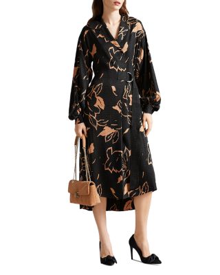 ted baker floral wrap dress