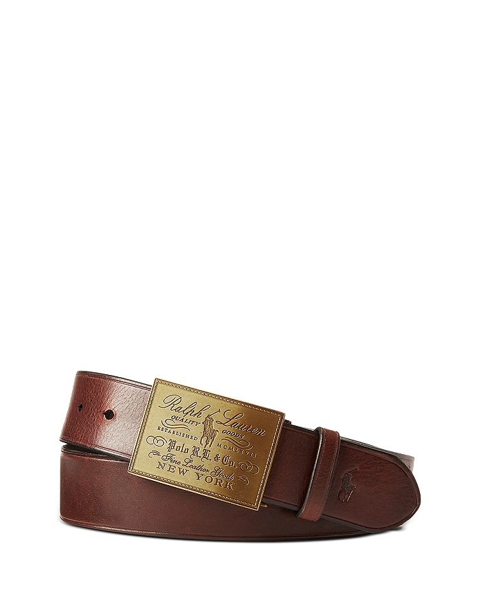 Polo metal plaque buckle belt clearance