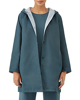 Eileen Fisher Petites - Petites Hooded Reversible Coat