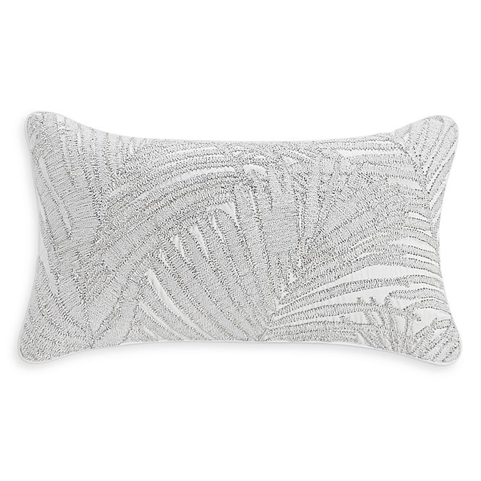 Hudson Park Collection Palmetto Cotton Silk Decorative Pillow, 12" x 22