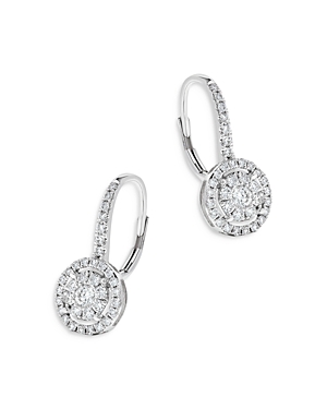 Bloomingdale's Diamond Double Halo Earrings in 14K White Gold, 0.75 ct. t.w. - 100% Exclusive