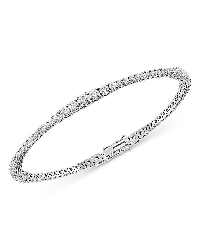 Bloomingdale's - Diamond Graduated Tennis Bracelet in 14K White Gold, 3.0 ct. t.w. - 100% Exclusive