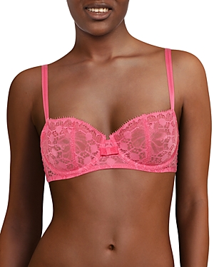 Chantelle Day To Night Lace Unlined Demi Bra In Rose Amour