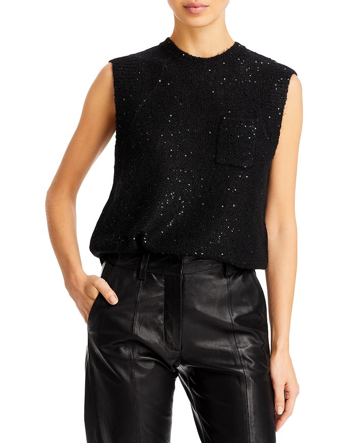 ATM Anthony Thomas Melillo Sequined Sweater Vest | Bloomingdale's