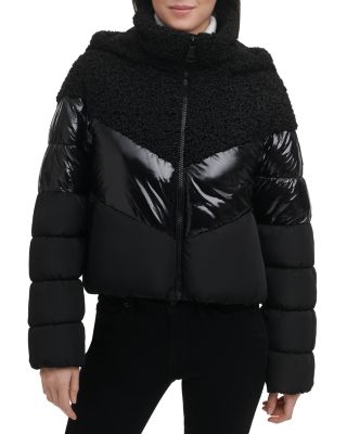 dkny mixed media jacket