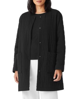 eileen fisher quilted coat