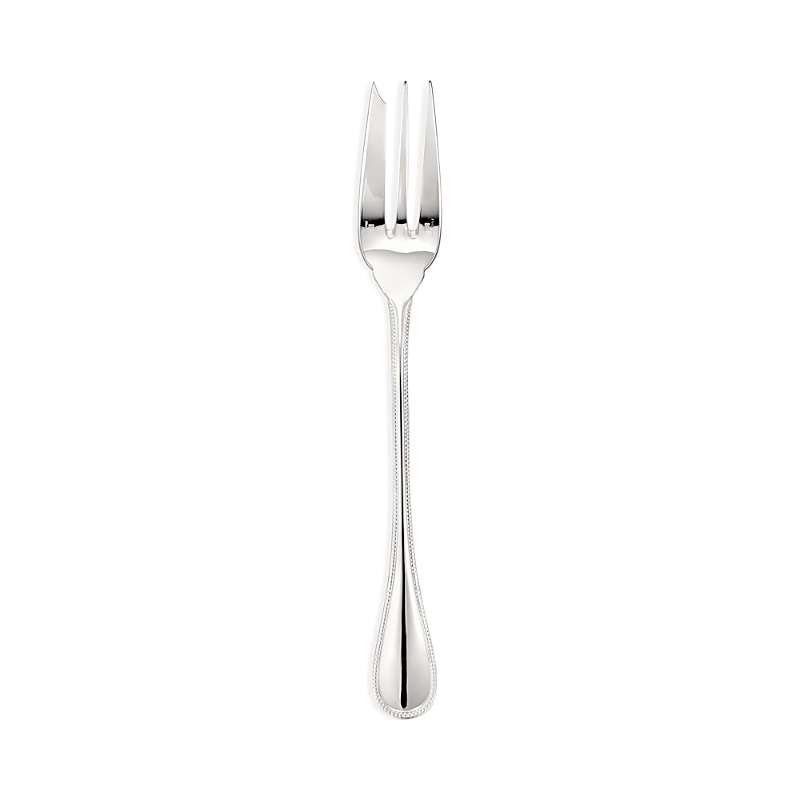 Christofle Perles Ii Stainless Serving Fork In Silver