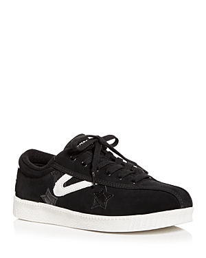 Tretorn A-nyliteca Canvas Retro Tennis Sneakers In Black/white