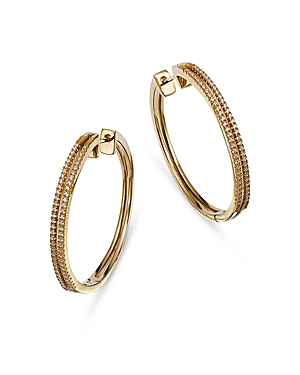 Bloomingdale's Pave Diamond Hoop Earrings in 14K Yellow Gold, 0.25 ct. t.w. - 100% Exclusive
