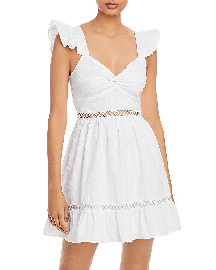 AQUA Clip Dot Flutter Sleeve Dress - 100% Exclusive | Bloomingdale's