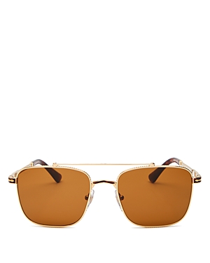 Persol Men's Brow Bar Aviator Sunglasses, 55mm