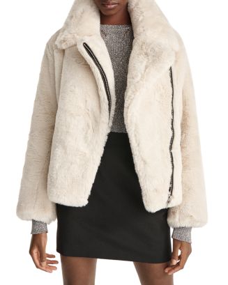 The Kooples Faux Fur Biker Jacket | Bloomingdale's