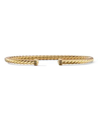 David Yurman - Men's Cable Cuff Bracelet in 18K Yellow Gold, 4mm