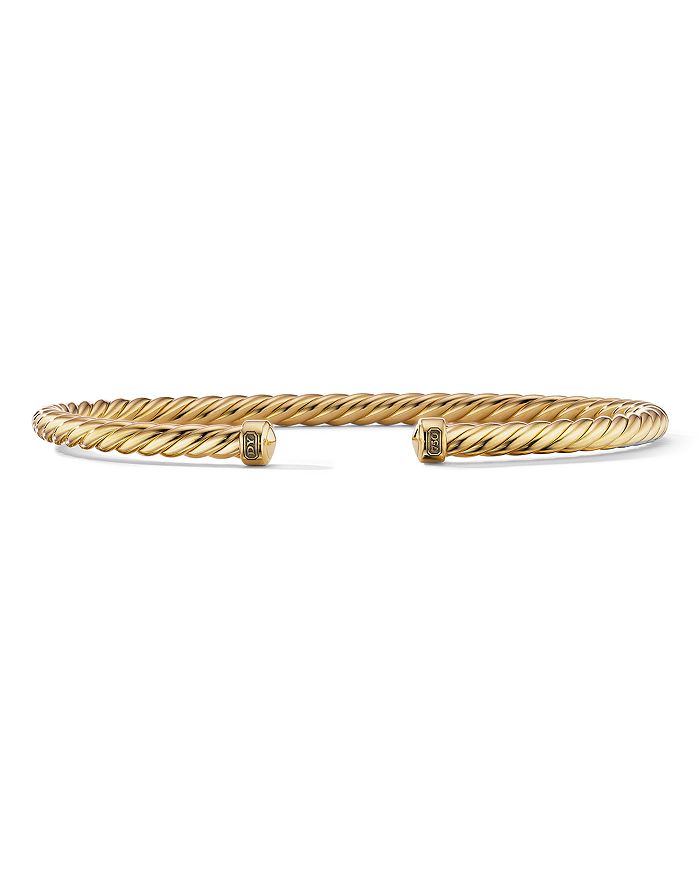 David Yurman - Men's 18K Yellow Gold Cable Cuff Bracelet